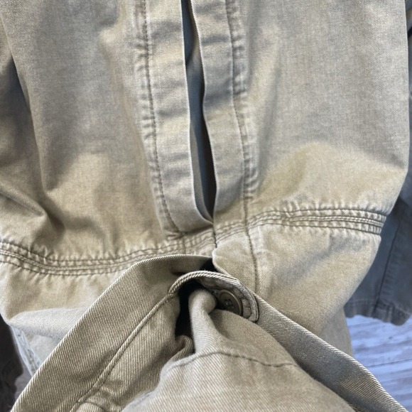 Sundance Womens Size 6 Jacket Safari Military Khaki Green Asymmetrical Button Up - Picture 10 of 13